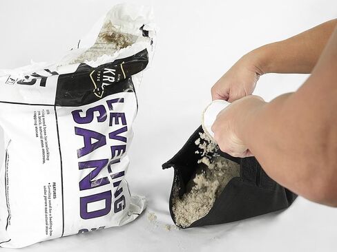 Valor Fitness تمرين الرمال - ملء الذات مزج - مقبض قبضة الدهون - فينيل شاق - مضاعفات مزدوجة السوستة المقوى - تكييف قوة الصالة الرياضية - الوزن القصوى 50 رطلاً in Kuwait