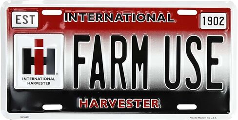 International Harvester Farm Use Embossed Metal Decorative Plate 16208 in Saudi Arabia