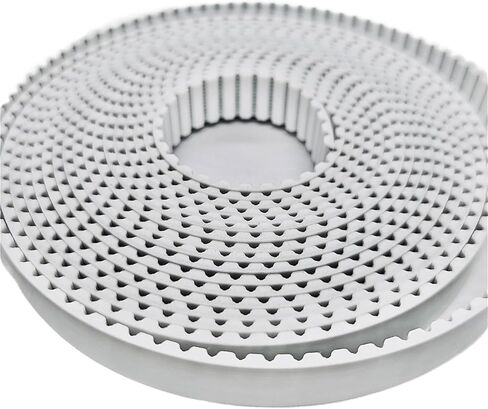 1pcs AT5 PU مع CORE الصلب المتزامن المضاد للملابس يعزز عرض الحزام المفتوح 10/12/15/16/20/22/30/40 مم حزام توقيت أبيض (20 م ، 20 م) in Saudi Arabia