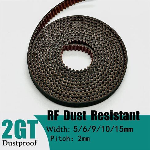 2GT Open Timing GT2 Belt Width 5/6/9/10/15mm Dust Resistant Dustproof Synchronous Anti-wear Reinforce Open Belt(5M,6mm) in Saudi Arabia