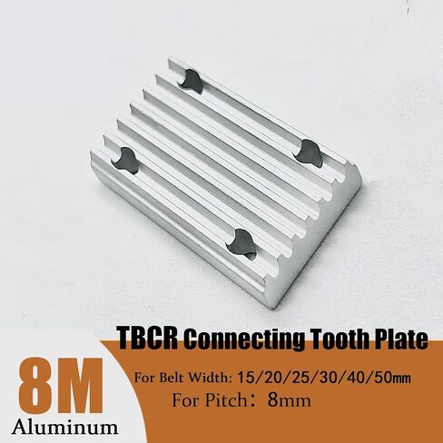 8M HTD 1pc Toothed Plate 8M-HTD Belt Width 15/20/25/30/40/50mm Aluminum Alloy Connecting Plate Buckle Plate(25mm) in Saudi Arabia