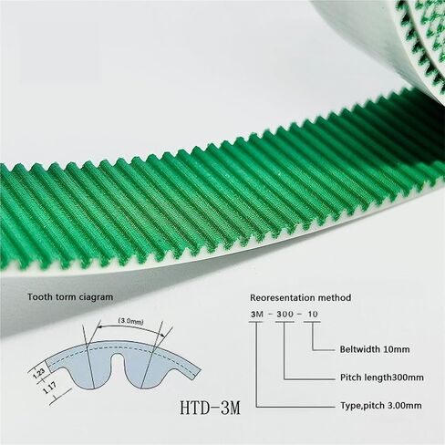 1PC HTD 3M Green Open Timing Belt Width 10/15/20/25/30/40mm Length 1-50m HTD3M Synchronous Belt(5M,1PC_20MM) in Saudi Arabia