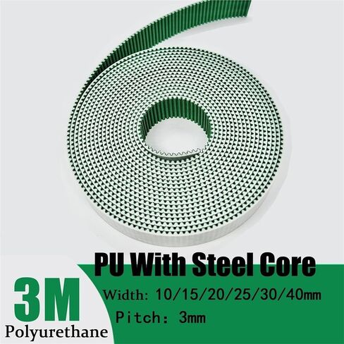 1PC HTD 3M Green Open Timing Belt Width 10/15/20/25/30/40mm Length 1-50m HTD3M Synchronous Belt(5M,1PC_20MM) in Saudi Arabia