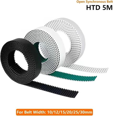 Synchronous Belt HTD 5M PU Open Belt Width: 10mm /15mm/20mm/25mm/30mm/40mmTiming Polyurethane Transmission Belt for 3DPrinters ﻿(5meter,Green_15MM) in Saudi Arabia