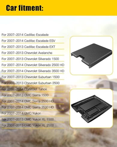 غطاء وحدة التحكم المركزية ، إكسسوارات داخلية للسيارة استبدال غطاء وحدة التحكم ، نمط OEM ، متوافق مع 2007-2014 Silverado Suburdo Suburban Tahoe Sierra (Gray) in Kuwait