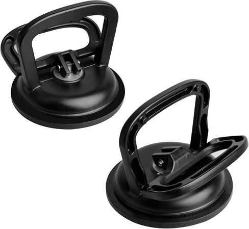 Glass Suction Cup Heavy Duty Aluminum Vacuum Plate Puller Handle Holder Hooks Duty Galss Lifting/Tile Suction Cup Lifter/Moving Glass/Pad for Lifting (Black, 2Pack) in Kuwait