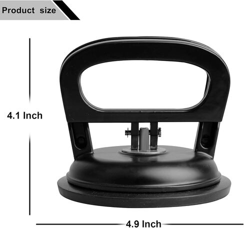Glass Suction Cup Heavy Duty Aluminum Vacuum Plate Puller Handle Holder Hooks Duty Galss Lifting/Tile Suction Cup Lifter/Moving Glass/Pad for Lifting (Black, 2Pack) in Kuwait