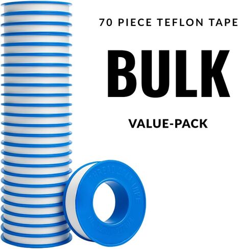 Teflon Tape 3/4 بوصة × 520 "-شريط ختم الخيط PTFE للسباكين ، تجهيزات الأنابيب ، خطوط الهواء والماء-مقاومة للتسرب ، غير لاصقة ، سهلة التطبيق (1) in Kuwait
