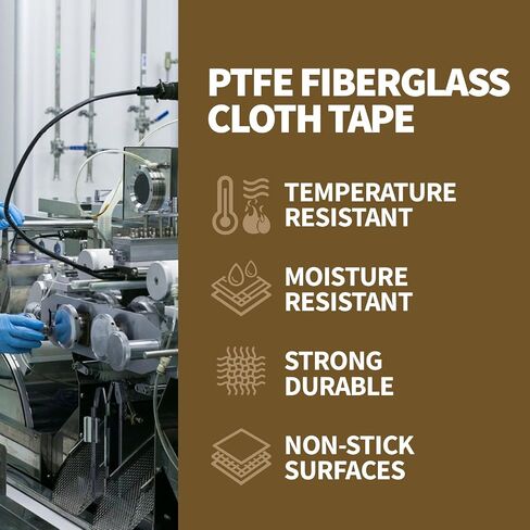 شريط Teflon ، شريط درجة حرارة عالية لآلة سدادات الفراغ ، سدادات الدافع اليدوي ، 1 بوصة × 33 قدم × 0.18 ملم in Kuwait