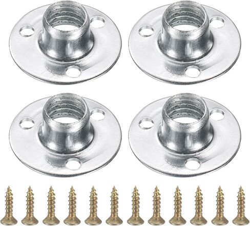 uxcell 4pcs m8 t-nuts ، زنك مصنوع من الفولاذ المصنوع من الفولاذ المصنوع من قميص مع مسامير ، صواميل لحام مستديرة من 3 حفرة 11.2 مم من خلال شفة الثقب ، in Saudi Arabia