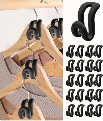 Velvet Clothes Hanger Connector Hooks [for Velvet & Multiple Hangers] 40PCS Space Saving Hanger Hooks Space Saver Hanger Extender Hook Clothes Hanger Hook for Clothes in Saudi Arabia