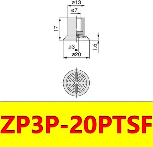 1PCS روبوت الفراغ كوب شفط مكافحة الشفط كوب الشفط القوي فوهة شفط الصناعة الاكسسوارات الهوائية ZP3P (ZP3P-50PTSF) in Saudi Arabia