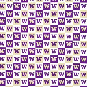 NCAA Washington Huskies NCAA Check, Fabric by the Yard in Kuwait