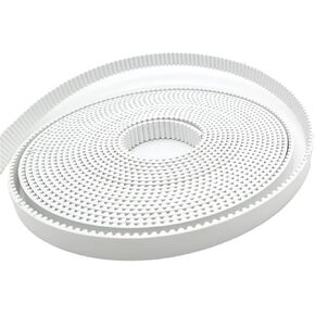 1pcs GT2 Open Timing Belt 2GT Belt PU with Steel Core for 3D Printer Width 5 6 9 10 15 30mm Polyurethane Steel(2 Meter,PU-White_10MM) in Kuwait