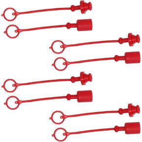 4 Sets 3/8" ISO 5675B Hydraulic Quick Coupler Dust Caps and Plugs – Male & Female Covers for Hydraulic Hose Fittings, Leak-Proof Durable Protective Covers with Retention Ring in Saudi Arabia