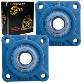 2 حزمة متميزة UCF207-20 محمل وسادة شفة مربعة ، الصف الصناعي الثقيل ، وحدات 1-1/4 بوصة ، ختم واقٍ فائق ، تحالف الذاتي ، الصلب الكروم وحدات الحديد الزهر الصلبة in Kuwait