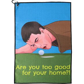 Zeety Funny Golf Tile - 16 "× 24" ميكروفيات ميكروفيوم مع حامل مقطع لأكياس الجولف - إكسسوارات الجولف والهدايا للرجال والنساء (فقط اضغط عليه) in Kuwait