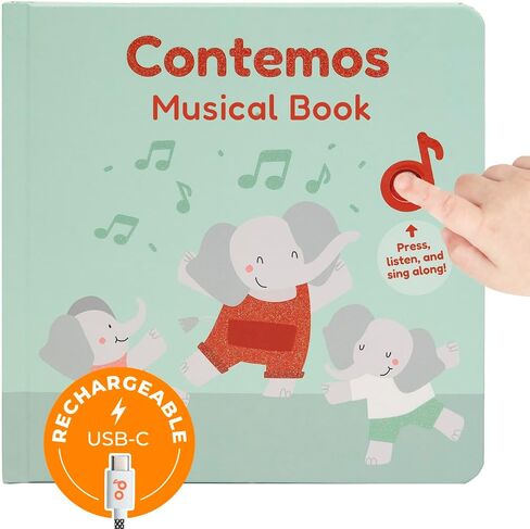 Cali's Books Rechargeable Spanish Baby Books - Musical Books for Toddlers 1-3 with Alphabet Song, ABC Song in Spanish - Learn Spanish for Kids - Libros Infantiles en Español in Kuwait