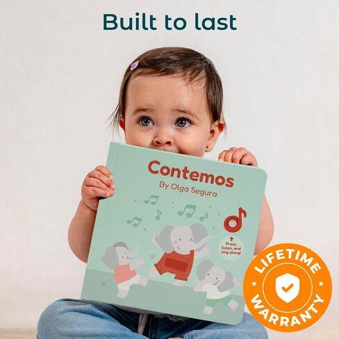 Cali's Books Rechargeable Spanish Baby Books - Musical Books for Toddlers 1-3 with Alphabet Song, ABC Song in Spanish - Learn Spanish for Kids - Libros Infantiles en Español in Kuwait