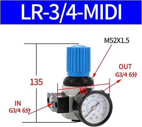 LR 1.6MPA منظم زيت مياه فاصل المياه معالج مرشح الهواء (LR-1L4-MIXI) in Kuwait
