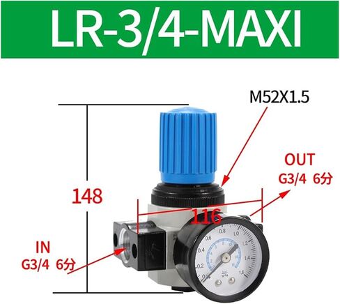 LR 1.6MPA منظم زيت مياه فاصل المياه معالج مرشح الهواء (LR-1L4-MIXI) in Kuwait