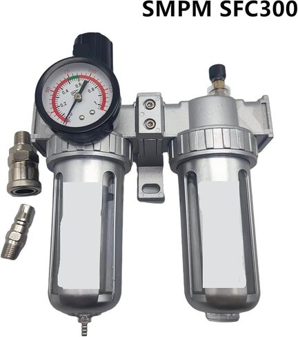 SFC-400 SFC-300 SFC-200 Air Compressor Air Filter Regulator Oil Water Separator Trap Filter Regulator Valve Automatic Drain(SFC-400 NOJOINT) in Kuwait