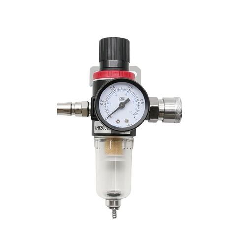 AFR2000 G1/4 Pneumatic Air Filter Regulator with Pressure Gauge/Flow Control Valve/Air Compressor Drain/Speed Controller(AFR2000-PC 8mm) in Saudi Arabia