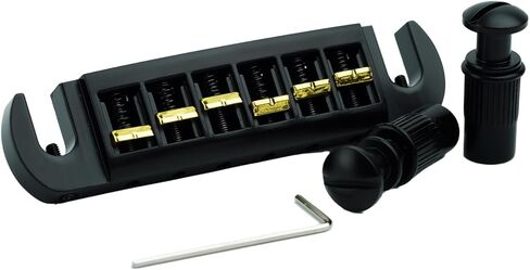 Guyker Guitar Guitar Bridge Agging 10.5mm ، zinc alloy dual-luclable reparound tune o matic bridge tailpiece with studs for 6 string les paul sg electric guitar (gm002 ، chrome) in Kuwait