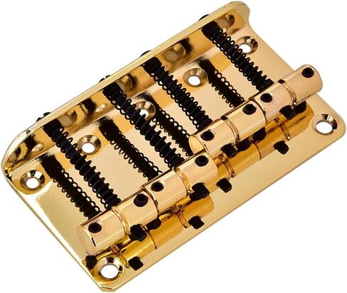 4 String Bass Bridge, Metal Bass Guitar Bridge, 4 String Bridge with Screws and Hex Wrench for Electric Bass Guitar, Golden in Saudi Arabia
