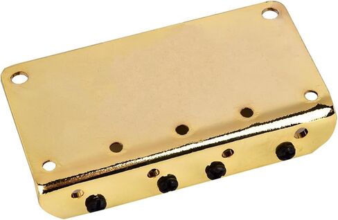4 String Bass Bridge, Metal Bass Guitar Bridge, 4 String Bridge with Screws and Hex Wrench for Electric Bass Guitar, Golden in Saudi Arabia
