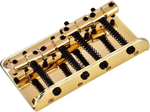 4 String Bass Bridge, Metal Bass Guitar Bridge, 4 String Bridge with Screws and Hex Wrench for Electric Bass Guitar, Golden in Saudi Arabia
