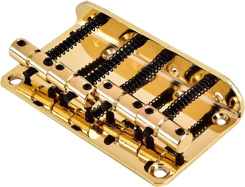 4 String Bass Bridge, Metal Bass Guitar Bridge, 4 String Bridge with Screws and Hex Wrench for Electric Bass Guitar, Golden in Saudi Arabia