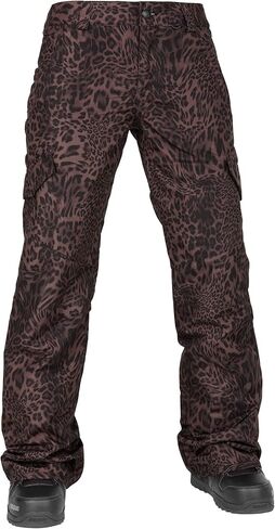 Volcom Women's Bridger Slim Fit Insulated Snowboard Pant Leopard in Saudi Arabia