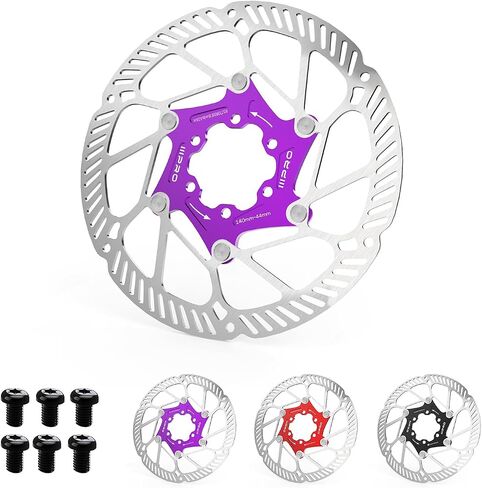 IIIPRO A2 140mm 160mm 180mm 203mm Floating Bike Disc Brake Rotor with 6 Bolts,MTB Mountain Bike Stainless Steel Rotors M5 Screws, Bicycle Disc Brakes Rotors fit Road Bike/Ebike/BMX(Black) in Kuwait