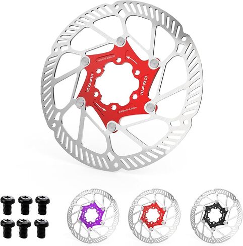 IIIPRO A2 140mm 160mm 180mm 203mm Floating Bike Disc Brake Rotor with 6 Bolts,MTB Mountain Bike Stainless Steel Rotors M5 Screws, Bicycle Disc Brakes Rotors fit Road Bike/Ebike/BMX(Black) in Kuwait