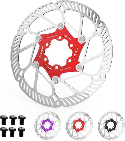 IIIPRO A2 140mm 160mm 180mm 203mm Floating Bike Disc Brake Rotor with 6 Bolts,MTB Mountain Bike Stainless Steel Rotors M5 Screws, Bicycle Disc Brakes Rotors fit Road Bike/Ebike/BMX(Black) in Kuwait