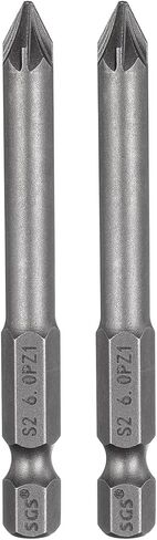 Harfington 2pcs pz2 screpecldriver بت 1/4 "Hex Shank 65mm/2.56" الطول فيليبس مغناطيسي مخزومات سداسية S2 برغي الصلب in Saudi Arabia