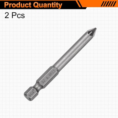Harfington 2pcs pz2 screpecldriver بت 1/4 "Hex Shank 65mm/2.56" الطول فيليبس مغناطيسي مخزومات سداسية S2 برغي الصلب in Saudi Arabia