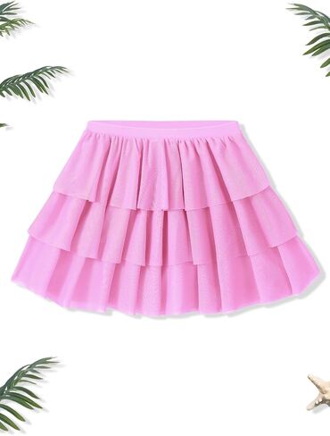 Girls One-Piece Swimsuits with Mesh Skirt Floral Ruffle One Shoulder Bathing Suit Swimwear 5-12Y in Kuwait