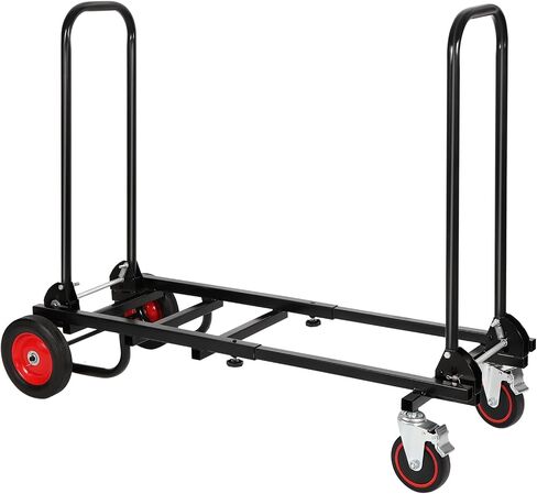 RedSwing 2 in 1 Convertible Hand Truck, Portable Utility Dolly Cart with Telescoping Handle 4 Wheels, Heavy Duty Folding Platform Cart for Industrial, Warehouse, Home, Office, Luggage,330 Lbs Capacity in Kuwait