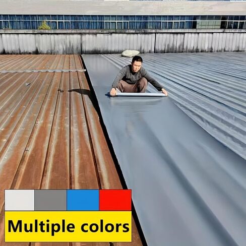 Heavy Duty Industrial roof Waterproof Tape, Suitable for Metal Surfaces, Corrugated Roofs, and Iron Plates - Durable, high-Grade sealant, Industrial roof Maintenance (Gray, 7.874in*196.85in) in Saudi Arabia