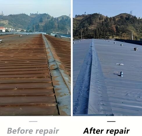 Heavy Duty Industrial roof Waterproof Tape, Suitable for Metal Surfaces, Corrugated Roofs, and Iron Plates - Durable, high-Grade sealant, Industrial roof Maintenance (Gray, 7.874in*196.85in) in Saudi Arabia