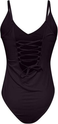 ادفع UP Control Control Swimsuit للنساء ، والملابس الداخلية قطعة واحدة للسباحة مع التفاصيل الظهر الدانتيل in Saudi Arabia