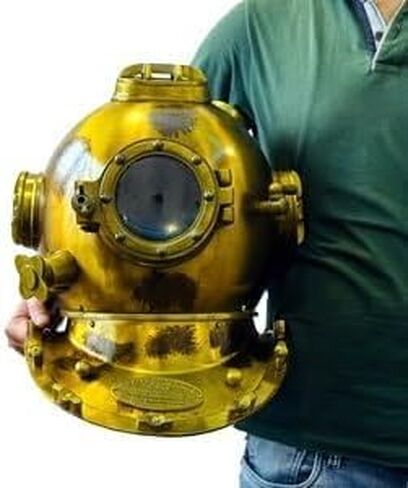 Commando Diving Scuba Diving Helmet | US Navy Mark V Divers Helmet | 18" Deep Sea in Kuwait