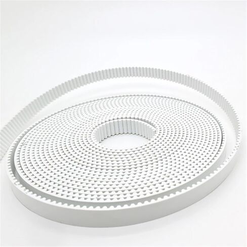 1PCS HTD 3M حزام متزامن مفتوح 3M مفتوح البولي يوريثان الصلب PU عرض 9 10 15 20 مم مع حزام الأساس الصلب (2 متر ، PU-WHITE_6MM) in Kuwait