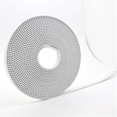 1PCS HTD 3M حزام متزامن مفتوح 3M مفتوح البولي يوريثان الصلب PU عرض 9 10 15 20 مم مع حزام الأساس الصلب (2 متر ، PU-WHITE_6MM) in Kuwait