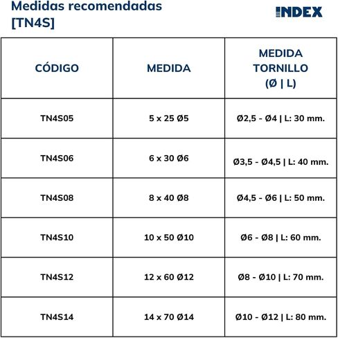 أنظمة التثبيت TN4S - حزمة من 100 ترصيع من 4 قطاعات لجميع أنواع المواد (النايلون) ، TN4S06 in Saudi Arabia