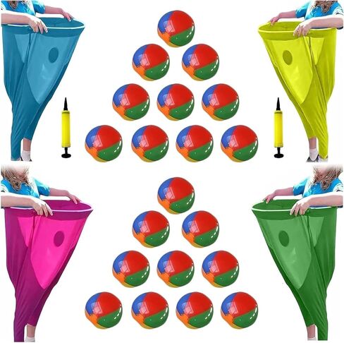 Granny Pants Yard Game, Oversized Giant Stretchy Pants Outdoor Game with Inflatable Ball & Bicycle Pump, for Birthdays, BBQs, Beach and Backyard Games in Saudi Arabia