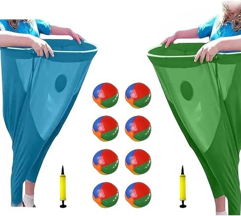 Granny Pants Yard Game, Oversized Giant Stretchy Pants Outdoor Game with Inflatable Ball & Bicycle Pump, for Birthdays, BBQs, Beach and Backyard Games in Saudi Arabia