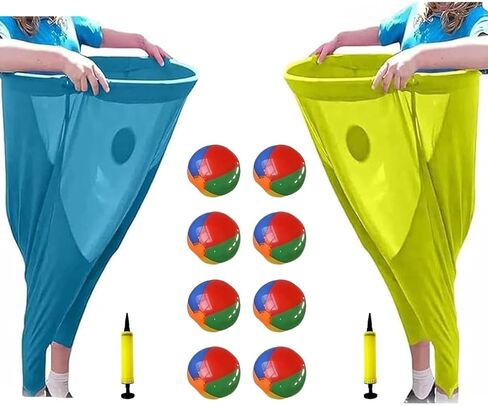 Granny Pants Yard Game, Oversized Giant Stretchy Pants Outdoor Game with Inflatable Ball & Bicycle Pump, for Birthdays, BBQs, Beach and Backyard Games in Saudi Arabia